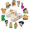 Os Flintstones Fline Sapatos Primitivos Sapatos com Buraco de Flor Acessórios para Sapatos Sapatos de Alta Qualidade Flor de PVC Cola Macia Acessórios