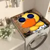 Funda de Mesa de Noche Floral Tridimensional para el Hogar, Funda para Lavadora, Paño de Cubierta Antideslizante Absorbente de Agua de Tierra de Diatomeas, Tapete a Prueba de Polvo