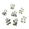Aleación Goteo de Aceite DIY Dibujos Animados Lindo Panda Gigante Accesorios de Joyería Accesorios Pendientes Pendientes Collar Colgante Material Lote