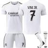 2526 Nova Camisa de Futebol Cavalo Real Camisa de Casa N°. 7 Ronaldo Não. 9 Mbappé Não. 10 Terno Infantil Adulto