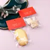 Bolsa porta-cartões Floco de neve crocante Madeleine Copo de papel para bolo Muffin descartável Máquina de selar botões Saco para biscoito Saco de embalagem com cabeçalho