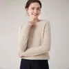Suéter de cuello redondo grueso 100% cachemira pura para mujer, otoño e invierno, suelto, moda casual, camisa base de punto para mujer