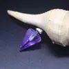 Europa e Estados Unidos venda quente pedra natural cristal ágata vidro facetado hexagonal cone pingente colar acessórios pingente espiritual atacado