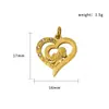 Colgante de Circonita en Forma de Corazón Más Vendido Transfronterizo, Accesorios para Joyería DIY con Diseño Hueco, Accesorios para Collares y Pulseras que No se Desvanecen