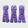 Conjunto de Uniforme de Baloncesto Retro Personalizado Transpirable de Secado Rápido Sin Mangas Jersey de Competición Deportiva al Aire Libre con Logo Personalizado