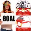 Gafas Decorativas Copa Europea Alemana Accesorios para Fotos de Partidos de Fútbol Aficionados Estadounidenses, Canadienses y Mexicanos Monturas de Gafas para Animar