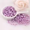 4/6/8/10mm Agujero Recto Perla de Imitación Redondas de Colores Materiales para Cuentas Hechas a Mano Pulsera Collar Accesorios para el Cabello Accesorios DIY