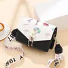 Bolsa Transversal Estampada com Fivela Magnética de Gato 2025 Bolsa Pequena de Alto Padrão Moda Tendência Bolsa Quadrada Pequena de Ombro Único Versátil para Mulheres