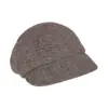 Boina de Punto Retro de Lana Pura para Mujer, Color Sólido, Adelgazante, Gorro de Punto Cálido, Boina Octagonal