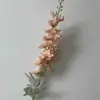 Flores Artificiales de Terciopelo Delphinium Seda, Jacinto y Hierba Fénix para Decoración de Interiores del Hogar, Arreglos Florales, Decoraciones de Pasillo de Boda y Decoración de Fondo