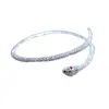 Cobra Vermelha Design Simples Versátil Cobra de Olhos Vermelhos Pulseira Ajustável Textura de Alta Qualidade Pulseira Prata Atacado