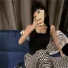 Camisola Sexy de Hilo Transfronteriza para Mujer Verano 2024 Estilo Dulce y Atrevido Para Usar por Encima Top Corto Delgado con Escote en U Forma de I