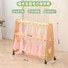 Porta-toalhas de pinho para jardim de infância, porta-toalhas de madeira maciça, porta-toalhas de madeira infantil portátil