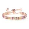 Xiyin Moda Joias de Prata Popular Zircônia de Cristal Atacado Cheio de Diamante Aliexpress Pulseira Tennis Feminina 4mm Colorida