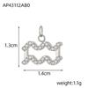 Amazon Caliente Doce Constelaciones DIY Acero Inoxidable Europeo y Americano Lujo Ligero Simple Moda Micro Diamante Accesorios Al Por Mayor