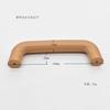 Ventas Directas de Fábrica Nuevo Estilo Chino Retro Cuatro Patas Manija Madera Grano Caja de Regalo Caja de Empaque Manija Accesorios para Maletas Manija Giratoria