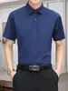 Camisa Negra para Hombre de Manga Larga Primavera y Otoño Casual de Negocios Sin Planchar Anti-Arrugas Camisa Blanca Ropa de Trabajo Manga Corta Verano Pulgada
