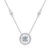 Collar Colgante de Cadena Larga Estilo Coreano En Stock Versátil Transfronterizo Simple Moda Plata S925 Moissanita Estilo Yis Verano para Mujeres