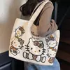 Bolsa de Lona de Dibujos Animados de Gran Capacidad para Mujer Nuevo Estilo 2026 Bolso de Mano para Salir y Viajar Bolso Tote de Hombro Único Grande