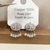 Brincos de Franja com Strass em Forma de Gota Estilo Chanel Europeu e Americano Luxo Leve Letra Brincos de Tarraxa de Alta Qualidade Elegantes Moda Versátil para Mulheres