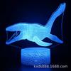 Lámpara de mesa 3D exclusiva transfronteriza de la serie Whale, luz nocturna LED con control remoto táctil colorido, luz USB creativa para regalo de vacaciones.
