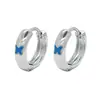 Aretes de Mariposa Azul, Lujo de Nicho con un Toque de Alta Gama, Aros de Resina Esmaltada, Estilo Dulce-Cool a la Moda para Niñas, Aretes de Aro
