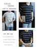 Elegante Camiseta a Rayas Azul Marino para Hombre Estilo Oficina Verano 2026 Algodón Suave con la Piel Transpirable Fresca Top Casual