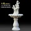 Fonte de água corrente estilo europeu, pátio externo jardim, lago de peixes, elemento aquático, decoração de paisagem, ornamento de casamento, poço dos desejos