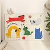 Felpudo de entrada estilo lazo de seda con diseño de perro adorable para frotar los pies, antideslizante, para puerta de entrada de casa, para interior y exterior