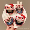 Diadema de Felpa de Conejito Linda y de Moda con Gafas, Pinza Bb de Peluche para Moño o Cola de Caballo, Accesorio para el Cabello de Mujer