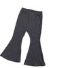 Pantalones casuales de primavera y otoño para mujer, estilo occidental para bebés, con personalidad para niños, pantalones acampanados elásticos de color sólido de moda coreana.