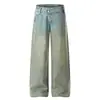 Jeans Lavados de Estilo Americano Teñidos con Barro Amarillo Degradado para Hombres y Mujeres, Nuevo Modelo 2026, Pantalones Sueltos Casuales Versátiles de Longitud Completa