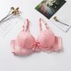 Sujetador de encaje sexy transfronterizo europeo y americano, fino, con aro de acero, push up, ajustable, colección de ropa interior en stock, venta al por mayor