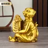 Estatueta de Cavalo de Bronze, Ornamento Artesanal, Cavalo e Macaco de Cobre Decoração para Escritório em Casa