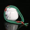Pulsera de cuentas Xizang de 108 cuentas de 8 mm, retro, estilo nacional, pulsera de esmalte coloreado, pulsera de juego roja de los estados en guerra al por mayor