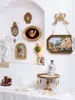 Marco de Fotos de Resina Repujada Estilo Europeo Retro Decoración de Pared para Hogar y Casa de Huéspedes Juego para Colgar en la Pared