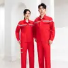Conjunto de verano ligero de manga larga transpirable antiestático con franjas reflectantes, ropa de trabajo resistente al desgaste, ropa de trabajo para hombre con logo bordado de fábrica