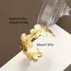 Pulsera de Flor Geométrica Exagerada Creativa de Apertura Nueva Moda Transfronteriza Europea y Americana Flor de Mosaico Oro Hierro Pieza de Mano para Mujer