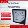 Voltímetro de alta tensão CC tipo ponteiro microamperímetro 6C2-100KV100uA50uA 6c2 10kv 50kv