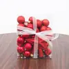 Bolas Iluminadas para Árbol de Navidad Transfronterizas, Bolas Mate, Bolas con Purpurina, Estrellas para la Punta del Árbol, Decoración Navideña para el Hogar, Decoraciones para Ventanas de Supermercado
