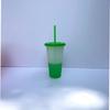 Taza Sensible a la Temperatura que Cambia de Color de 16 Oz 24 Oz 710 ml con Popote Escarchado de Plástico para Agua con Tapa y Popote Amazon