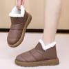 Nuevas Pantuflas de Algodón Calientes de Invierno para Interiores y Exteriores Hogar Cuero Invierno Suela Gruesa Forradas de Felpa Antideslizantes Impermeables Zapatos de Algodón Botas de Nieve