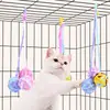 Juguete para gatos de bola de hilo con cascabel, bola de hilo de arcoíris con cascabel, juguete interactivo para entretener gatos, juguete para gatos de autoentretenimiento