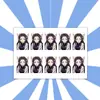 Cazador de demonios: Kimetsu No Yaiba Nezuko Zenitsu Foto de Identificación de 1 pulgada Soporte para Reuniones Foto Estrella Periféricos