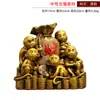 Latón Cinco Monos Recaudando Riqueza Mono del Zodiaco Doce Bolsa de Dinero Mono del Tesoro Artesanía de Cobre al por Mayor Decoración del Hogar