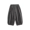Nuevos pantalones casuales de estilo coreano Wulibu para niños de primavera y otoño, pantalones holgados para niñas, elegantes pantalones con puños de capullo de flor anti-mosquitos