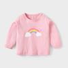 Camiseta de Manga Larga Jq Jingqi para Niños, Tops de Algodón Puro para Bebés, Camisetas de Capa Base para Niños y Niñas, Ropa Infantil