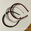 Diadema de tela de lunares simple envolvente para mujer, diseño de corona alta, diadema antideslizante con dientes para lavarse la cara, accesorio para el cabello elegante y con estilo