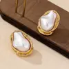 Conjunto de Joyería de Perlas Irregulares Barrocas Transfronterizo Europeo y Americano para Mujer, Collar de Gama Alta, Pendientes, Anillo, Pulsera, Gargantilla