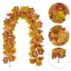 Suministro Transfronterizo de Guirnaldas de Hojas de Arce Artificiales, Hojas de Arce Artificiales para Fiestas Caseras de Otoño, Accesorios de Decoración para Acción de Gracias, Adornos Colgantes